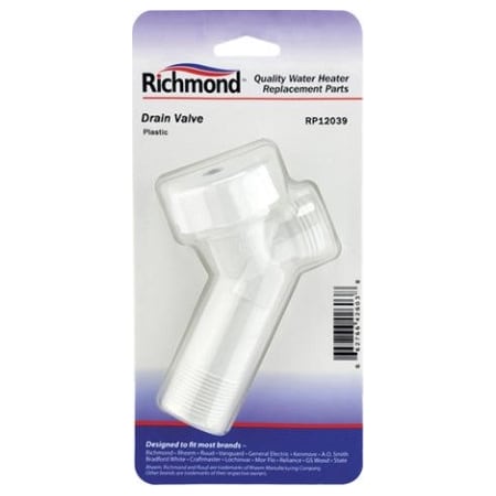 Rheem Richmond Drain Valve with Hand-Grip Handle, Poly RP12039